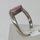 LADIES SILVER RING 3.2GMS P/S:PINK Ring Size M / 7 US